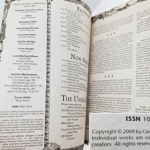 Cemetery Dance Magazines Lot 8 Issues 53-60 Stephen King Gaiman Horror 2005-2009 - Picture 16 of 16